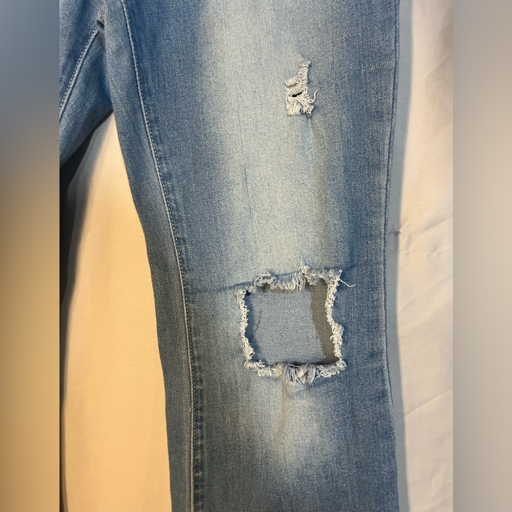 Distressed High Waist Flare Leg Women's Jeans Large 8/10 - Picture 2 of 6